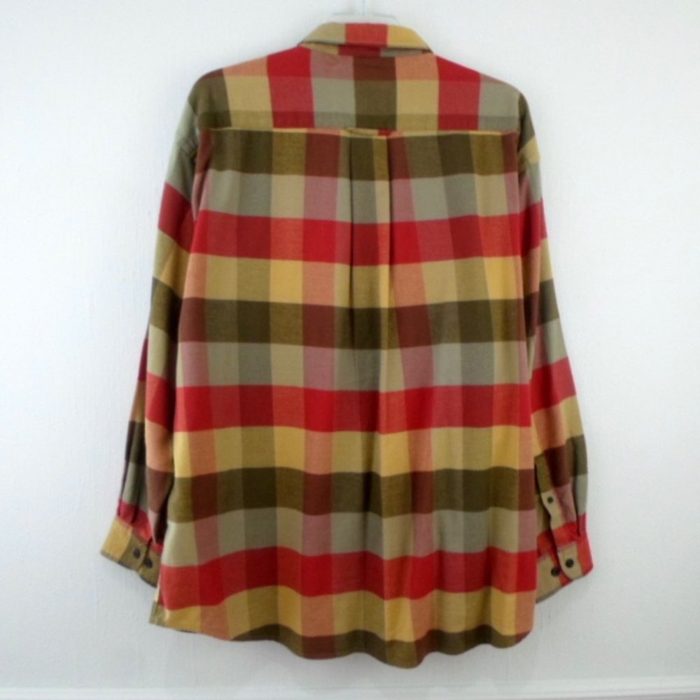 ORVIS Flannel Button Down Buffalo Plaid Check Long Sleeve Shirt - Picture 4 of 7
